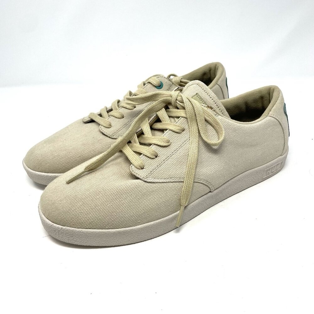 Huf Skate Shoes Beige Canvas Twill Leather Men's‎ 11